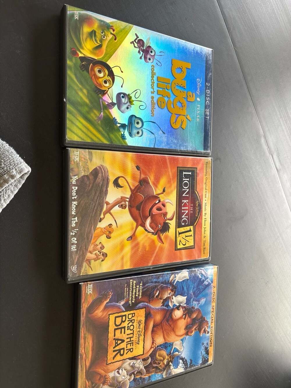 Disney DVD Lot of 3: A Bug's Life, The Lion King 1 1/2, Brother Bear